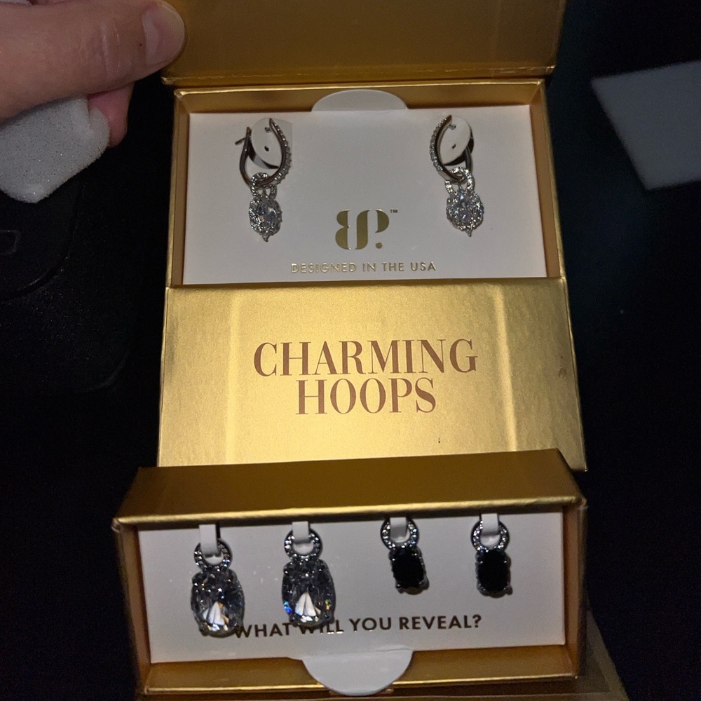 Charming Hoops Earring Set with Interchangeable Charms